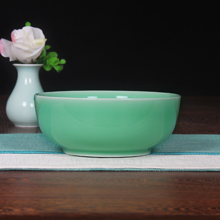 Green China Blue Porcelain Cutlery Cutlery Bowl 8 Inch Large Bowl Soup Bowl ceramic Large Number of Bowl Suits of Bubbling Noodles Bowl