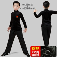 R10 черная бархатная куртка+брюки K12