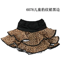Детская леопардовая юбка инкрустации черных краев