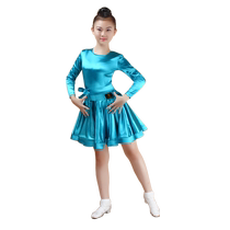 Childrens Latin Dance Skirt Girls Childrens Clothing Competition Professional Practice One-piece Red Dance Regulations Clothing
