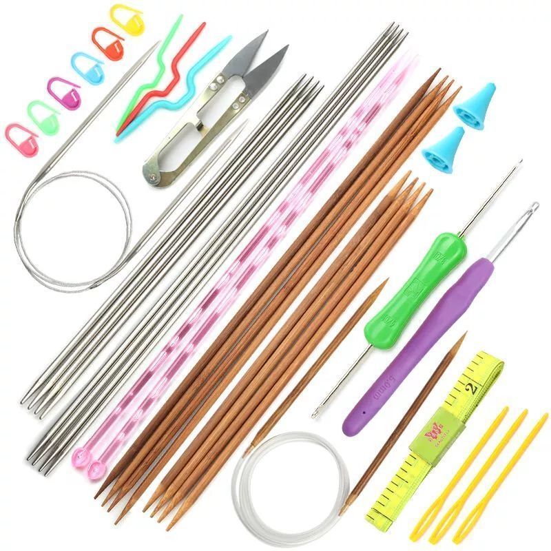 Complete Set of Crochet Needles for Hand-Knitted Sweaters, Knitting Needles, Yarn Needles, Crochet Hooks, Sewing Needles
