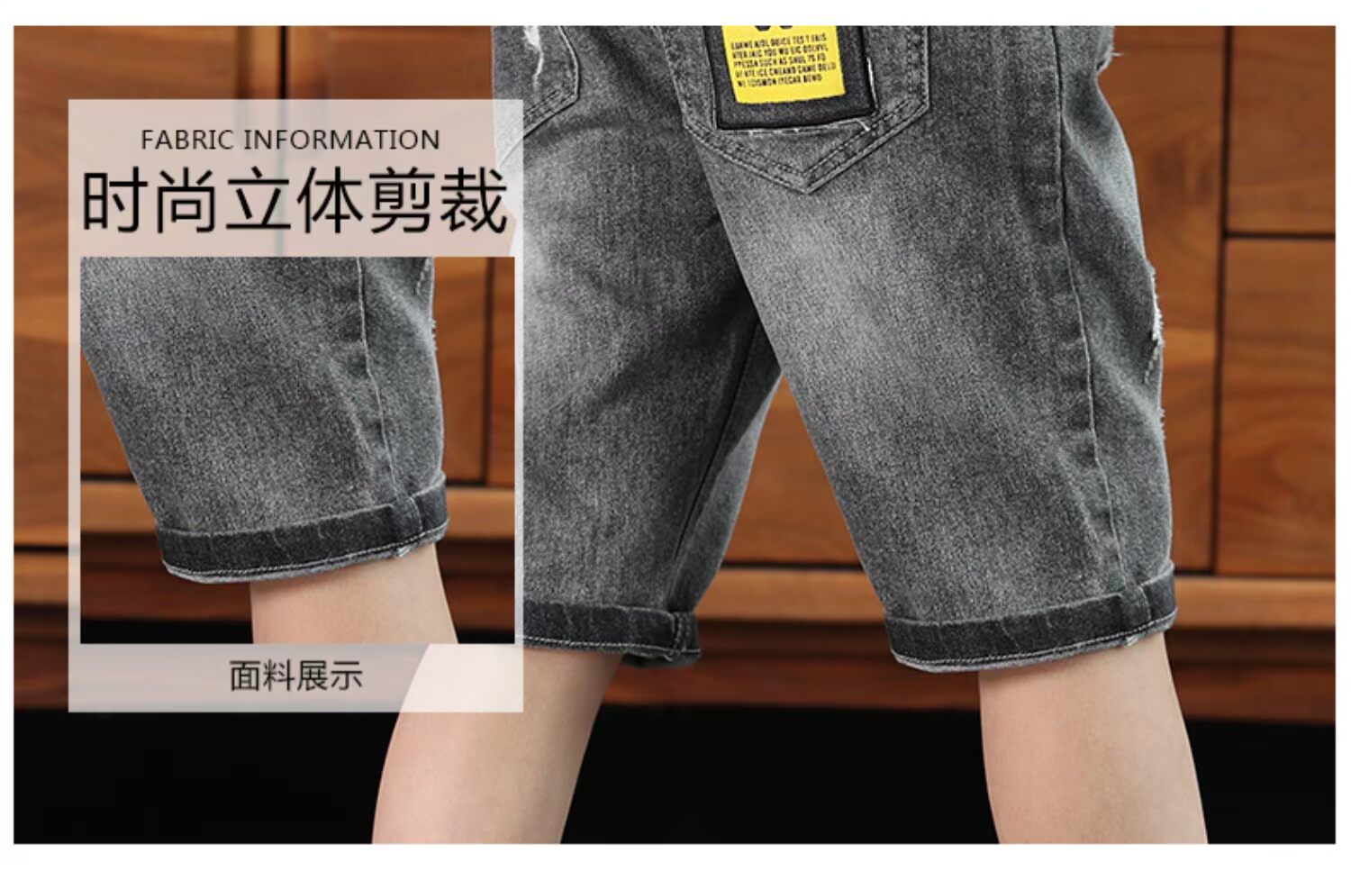 Quần short nam denim mùa hè mỏng mặc năm quần thủy triều nhỏ vừa và quần lớn quần mùa hè quần nữ cắt cúp - Quần jean quần yếm jean trẻ em