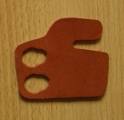 Brown thick cow leather 2 holes archery finger guard