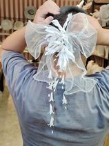 Mego original high-end flower branch bow handmade bridal headwear and makeup styling photo shoot travel studio