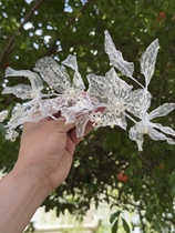 Megos original new style of fairy handmade lace flowers and branches bridal accessories and makeup styling for photo shoots and outdoor shooting