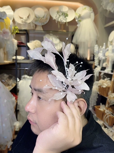 Оригинальный аксессуар для волос ручной работы для невесты, реквизит для фотографии