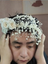 Mego Original Retro Hong Kong Style Handmade Flower Beads Tassel Bridal Hair Accessories Makeup Style Photos Travel Photos