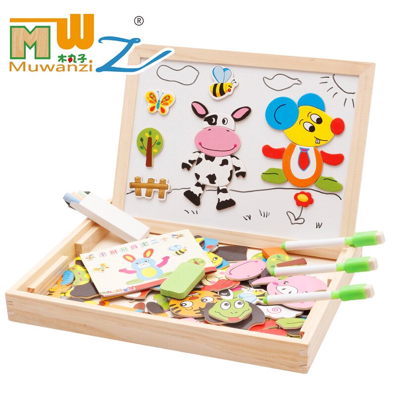 Children's magnetic puzzle picture board Boy and girl baby Yi intelligent toy 1-2-3 years old 4-5-6-7 years old