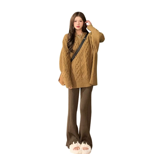 Демисезонный свитер, корейская трикотажная куртка, увеличенная толщина, коллекция 2023