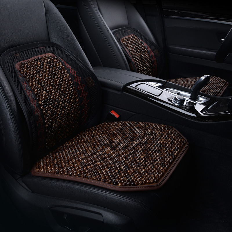 Bodhi Wood Pearl Car Cushion Single Sheet No Backrest Three Sets Seat Cushion Single Chair Cushion Wood Bead Massage For Waist Cushion