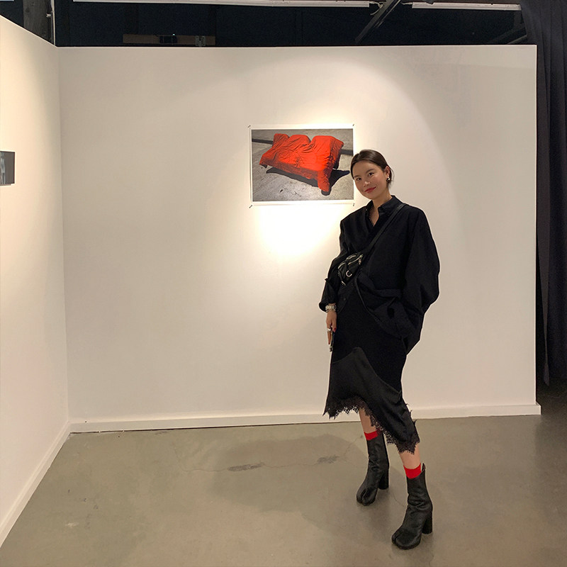 WXLSTUDIO lace stitching skirt women's 2020 new spring long version of fishtail skirt