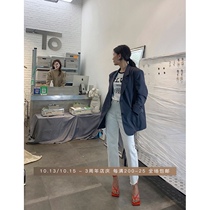 wxlstudio wear artistic atmosphere of white jeans womens summer new high waist nine straight pants