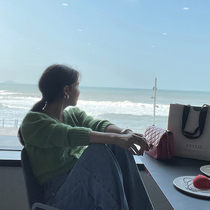 WXLSTUDIO LAZY WIND SWEATER 2021 The new design senses a small crowd of gentle retro cardigan blouses