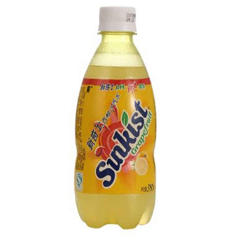 【天猫超市】屈臣氏新奇士西柚汁汽水380ML/瓶 西柚味