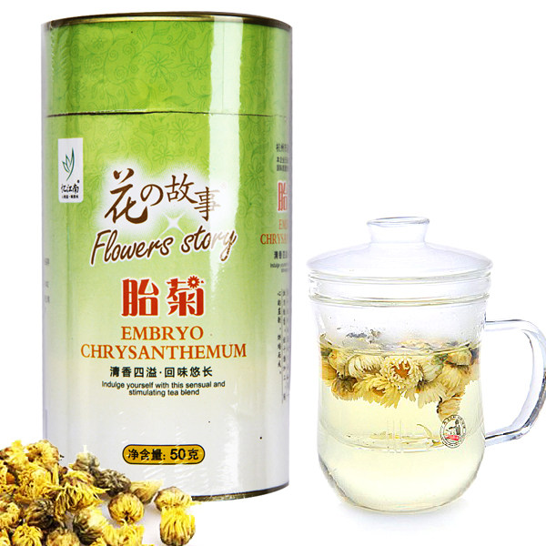 【天猫超市】忆江南茶叶 胎菊50g罐装  菊花草茶 杭白菊 花的故事