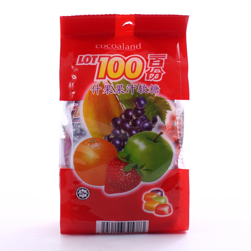 【天猫超市】马来西亚进口糖果一百份什果果汁软糖150g/袋