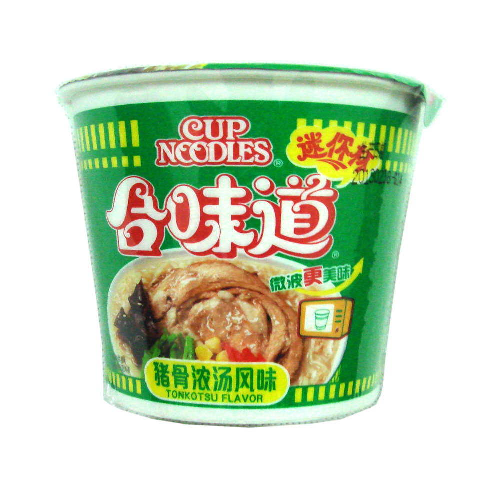 【天猫超市】日清泡面 合味道迷你杯猪骨浓汤风味速食方便面56g