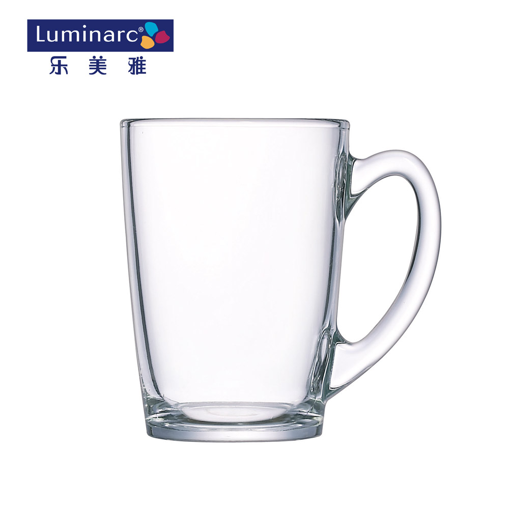 【天猫超市】乐美雅 清晨钢化玻璃把手杯 320ml 热水杯 开水杯子