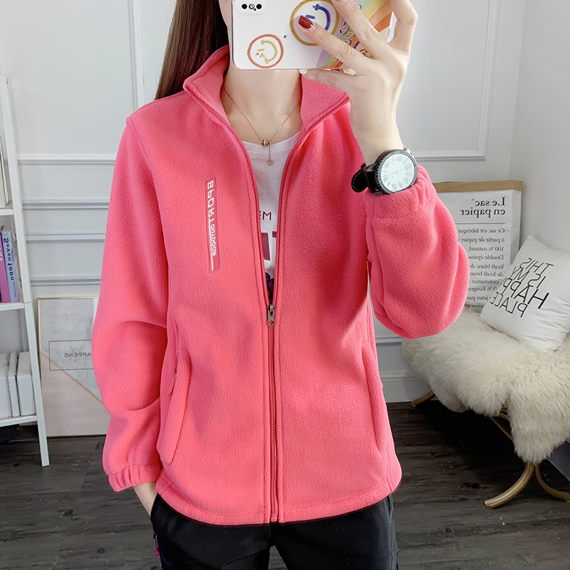 Fleece women's top thickened windproof fleece fleece jacket outdoor cardigan fleece jacket jacket liner