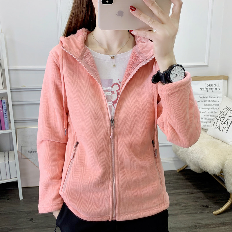 Outdoor Lions Grip Suede Jacket Women Blouses Jersey Cashmere Sweatshirt Liner Warm Thickening Thick Cotton T Coat Autumn Winter