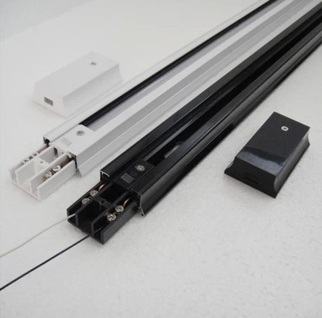 Aluminum rail guide rail strip track slider led spotlight track strip 2 meters two-line track light rail strip joint accessories