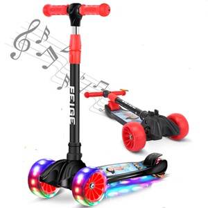 瑞士儿童滑板车自行车闪光折叠跑马灯音乐