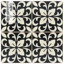 Guangdong Method Retro Merillard Black Flower Brick 200x200 Toilet Tile Balcony Kitchen Floor Tiles Bathroom