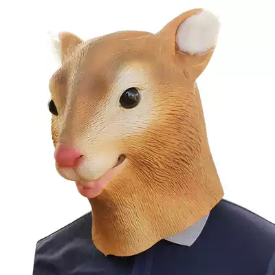 Squirrel animal headgear Halloween party birthday party props latex mask