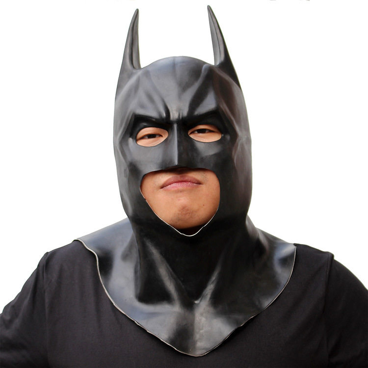 Batman Latex Mask Suit Party Dance Props Cosplay Halloween Toys