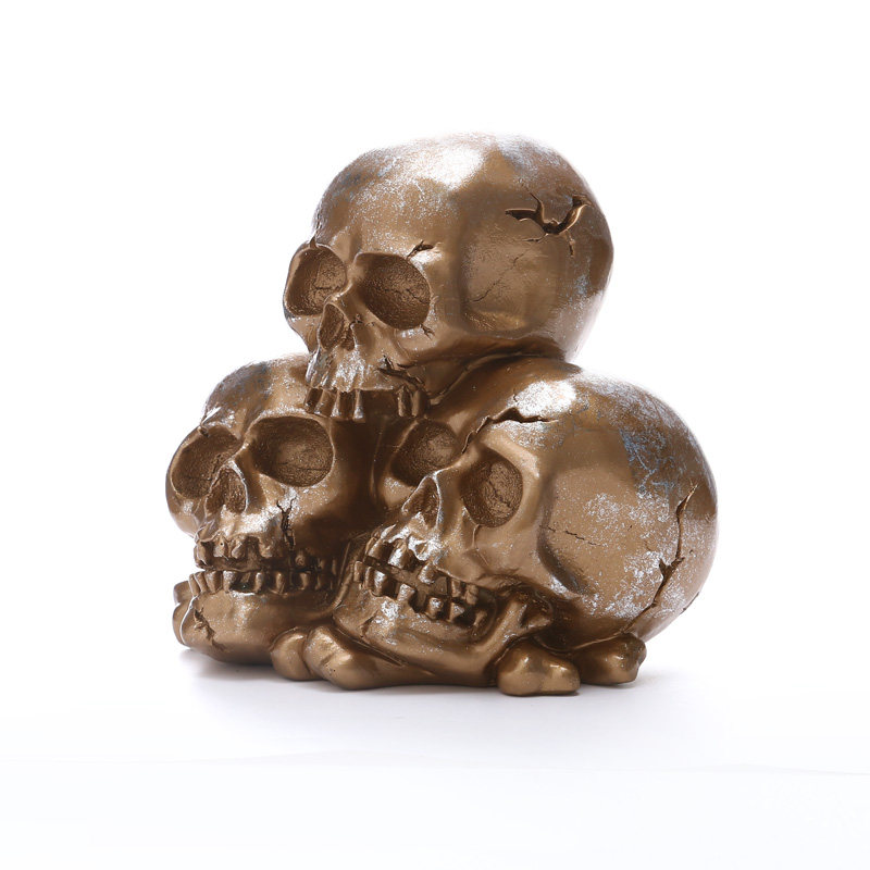 Triple Barricades Skull Individuality Creative Pendulum Resin Foreign Trade Quality