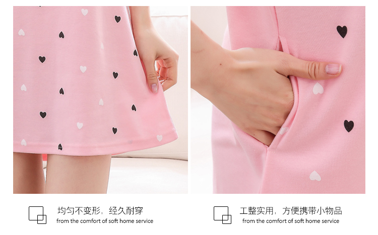 Mùa hè Hàn Quốc của phụ nữ cotton ngắn tay váy ngủ công chúa kích thước lớn đồ ngủ dễ thương dễ thương váy gợi cảm váy ngủ đẹp