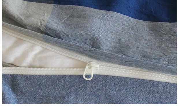 Một mảnh kẻ sọc đã giặt chăn bông Không có in phong cách Nhật Bản đơn giản chăn quilt 1,5 m đơn đôi - Quilt Covers chăn tuyết