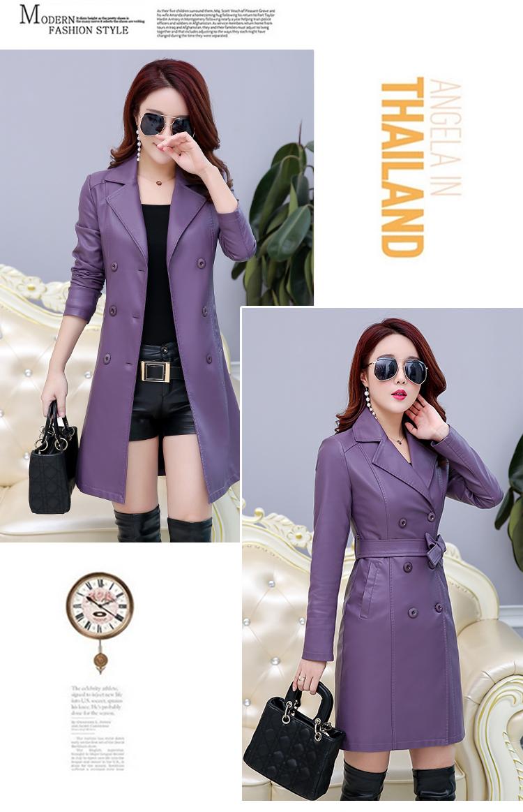 Áo khoác nữ mùa xuân và mùa thu 2019 phiên bản mới của Hàn Quốc áo khoác mỏng cổ áo bằng da mỏng áo da cừu