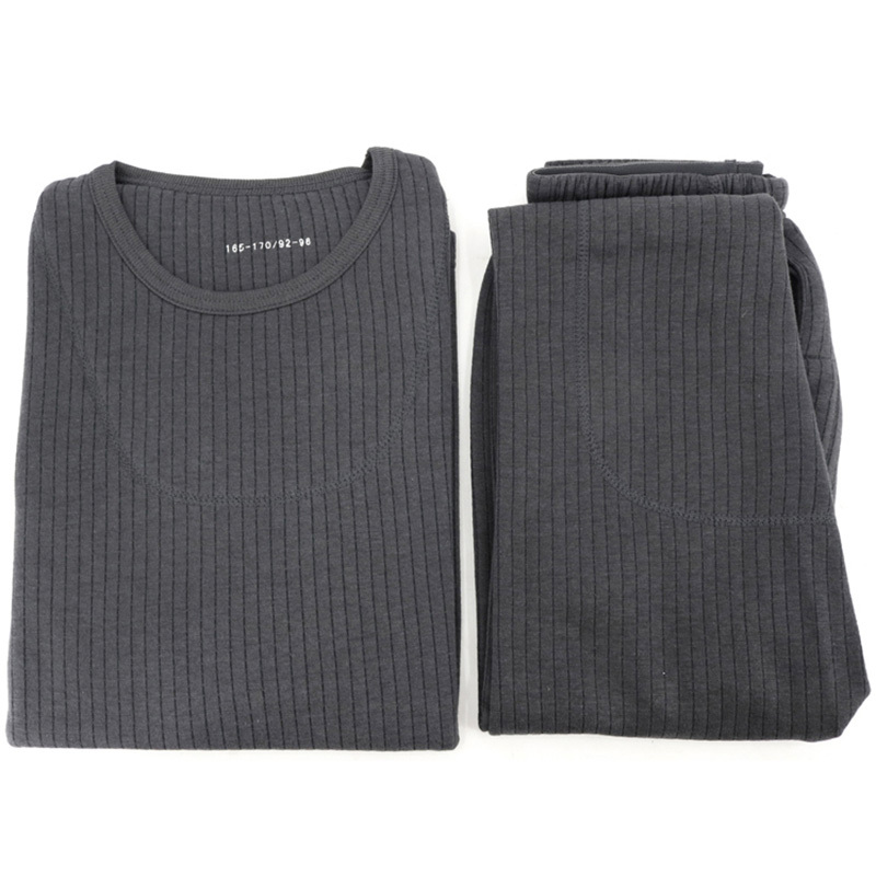 Jihua Winter Thickened Thermal Underwear Set for Men, Military-Style Base Layer Set, Pajamas Top and Long Pants