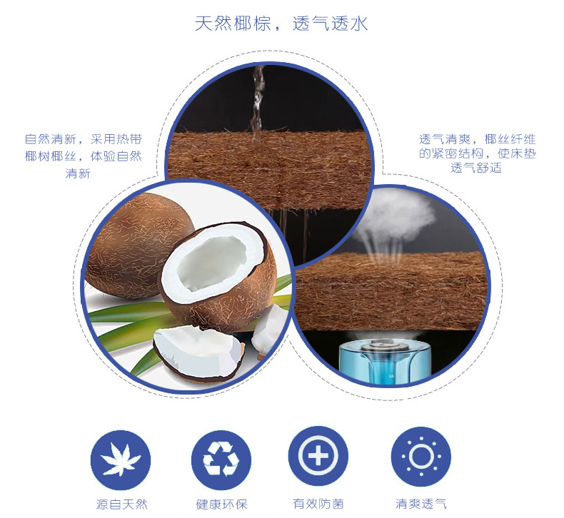 3e dừa Giấc mơ chiều tự nhiên dừa xanh cọ mat nệm cứng gấp nệm con bé mat 1.21.5 mét sinh viên - Nệm chăn ga gối đệm giá rẻ