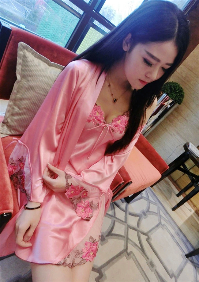 Mùa hè phụ nữ gợi cảm đồ ngủ nữ mùa hè băng lụa hai mảnh lụa dây áo ngủ váy ngủ mùa hè vành đai ngực pad dịch vụ nhà váy ngủ mùa đông