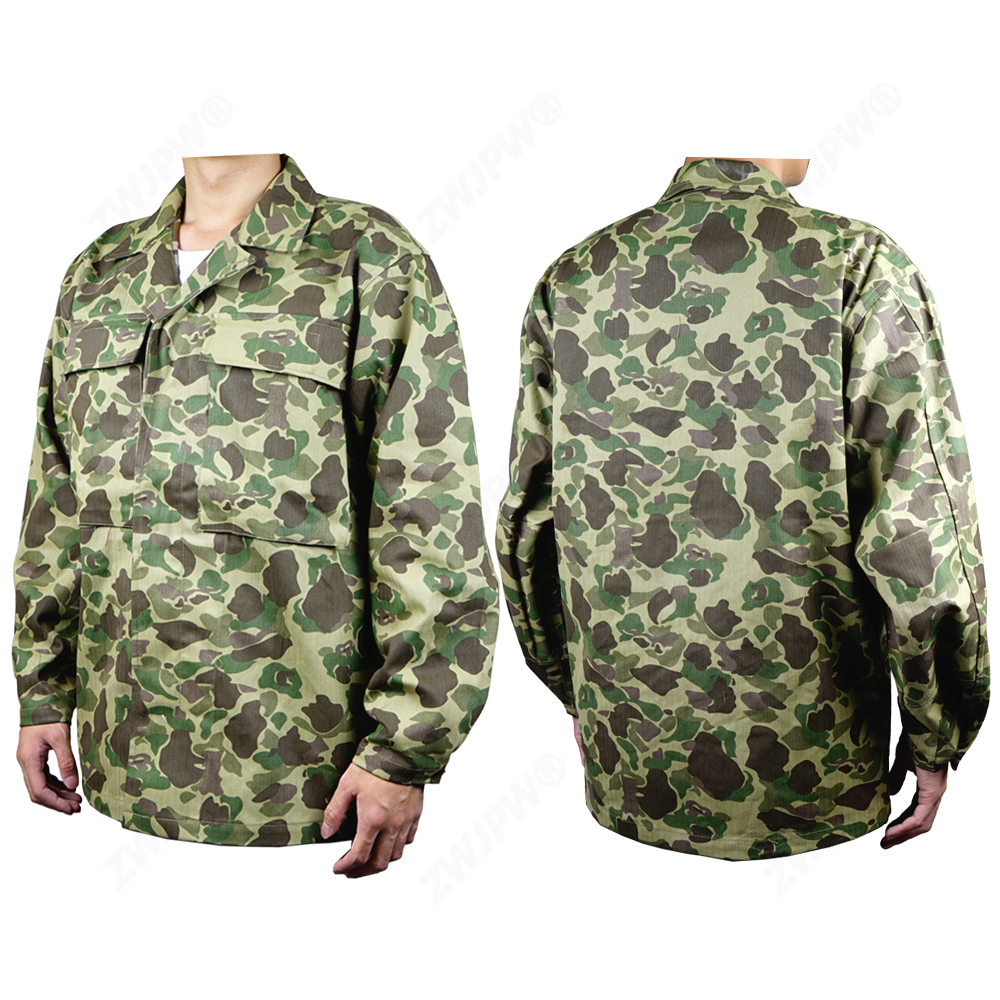American duck hunting double-sided camouflage ARMY HBT top HBT herringbone fabric (reproduced film and television props)