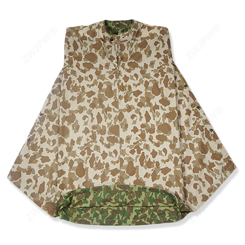 American Retro Pacific Camouflage Usmc Poncho Raincoat Duck Hunting Camouflage Replica Cloak