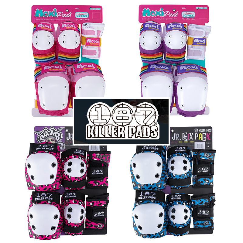 187KillerPads protective knee elbow protection elbows suit black adult child wheel slide skateboard professional protective gear