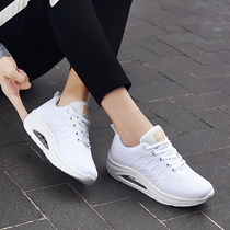 White square dance shoes womens ghost dance shoes New soft-soled wear-resistant fitness shoes mesh rocking sports shoes dance shoes