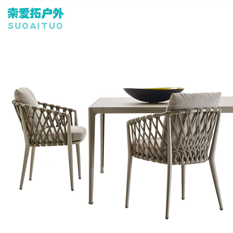 Nordic Outdoor Table And Chairs Patio Waterproof Sunscreen OUTDOOR ROCK BOARD COMBINED BALCONY CASUAL RATTAN CHAIR THREE SETS
