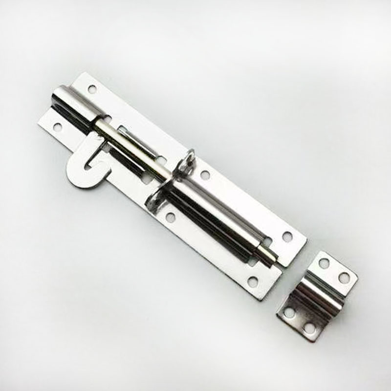 Stainless steel anti-theft bolt door bolted door buttoned iron wood door double door and window door latch solid core thickened old-style door Ming insert