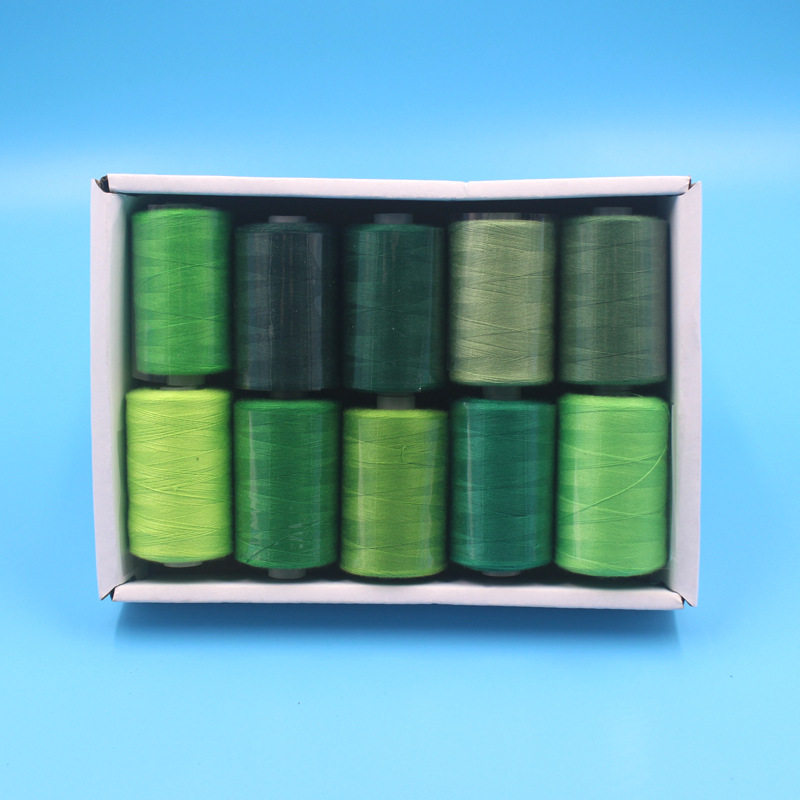 Нитки 家用402缝纫线 手缝线 多彩色系10色套装1000码 diy彩线 冷暖色调 Alcoa