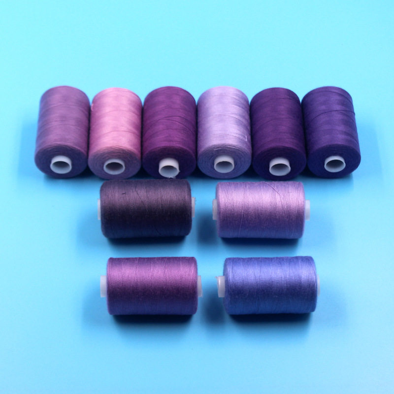 Нитки 家用402缝纫线 手缝线 多彩色系10色套装1000码 diy彩线 冷暖色调 Alcoa