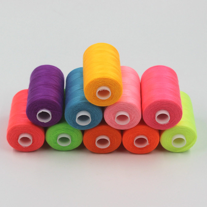 Нитки 家用402缝纫线 手缝线 多彩色系10色套装1000码 diy彩线 冷暖色调 Alcoa