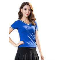  Summer square dance clothing new yoga T-shirt female adult modal V-neck short-sleeved dance fitness clothes