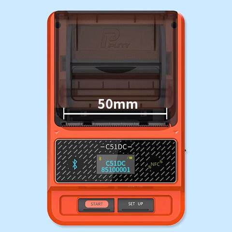 Pute Bluetooth Qr Code Label Printer Pt-50Dc Clothing Jewelry Cable Handheld Barcode Printer C51Dc