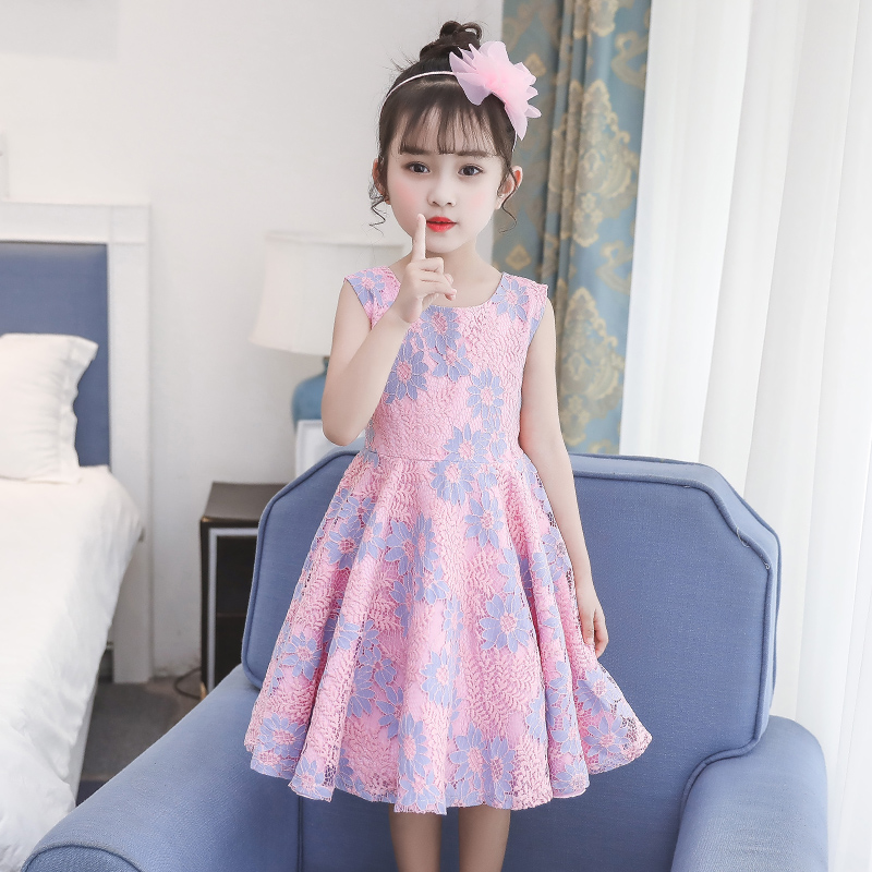 Girl Foreign Dress Summer Dress Child Skirt Tide Summer Thin flawless qipao Superfairy China Wind Han to send princess dresses