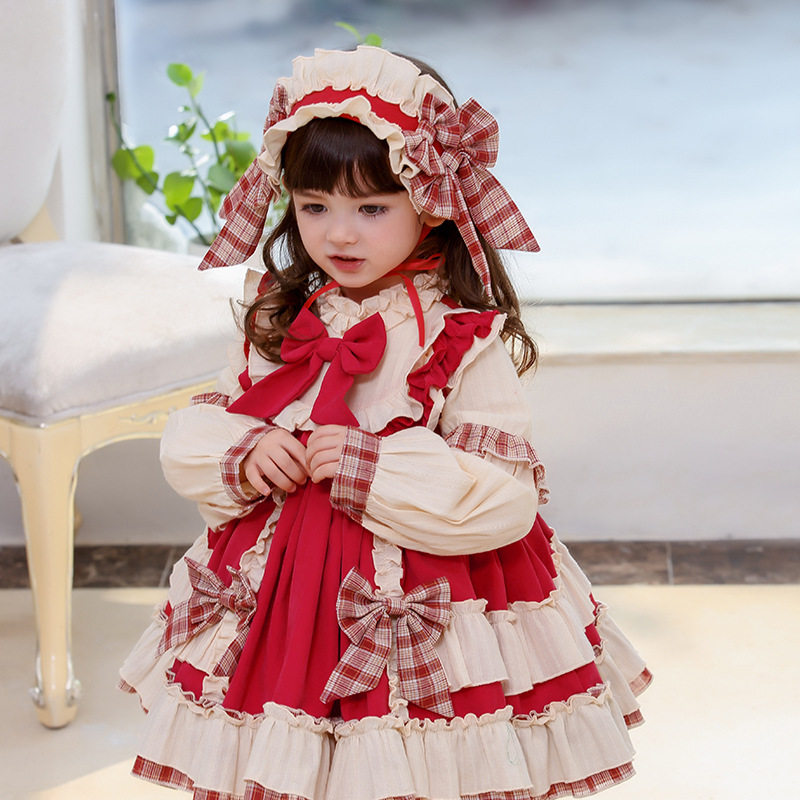 Roleita princess dress girl autumn dress for children foreign dress lolita dress lolita dress baby lolita full dress