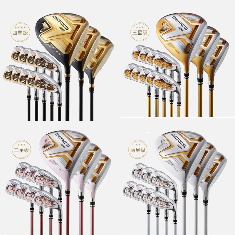 25 日本のレッドホース65周年記念ゴルフ BERES 08/09 メンズ＆レディース ブラックゴールド ゴルフクラブセット